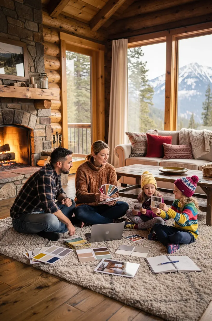 Cozy home styling with personal decorative touches.